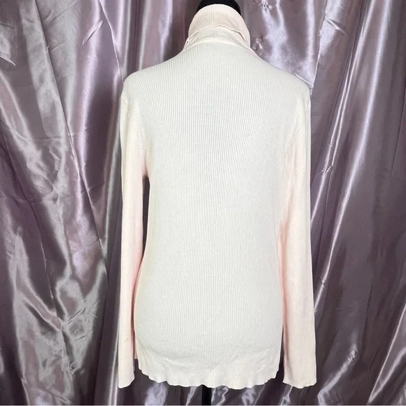 Chico’s Pink Turtleneck Knit Top Soft Stretch Cozy Chic (Large) - Picture 5 of 7